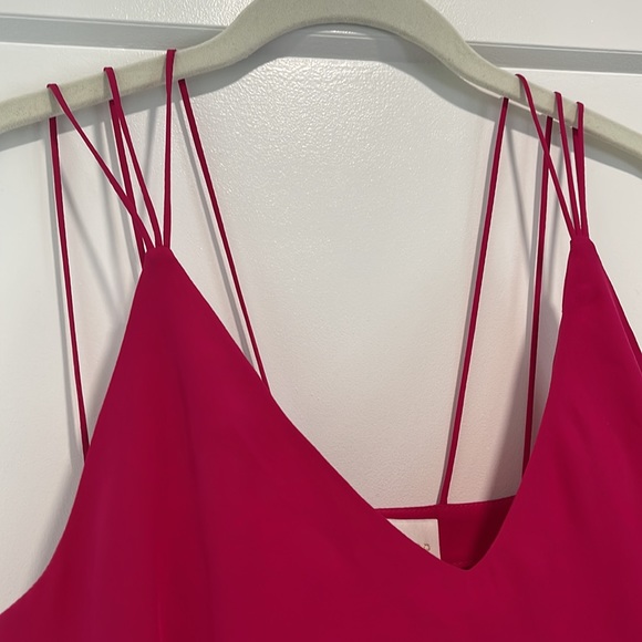 Amanda Uprichard Silk Pink Multi strap Tank - Picture 3 of 7